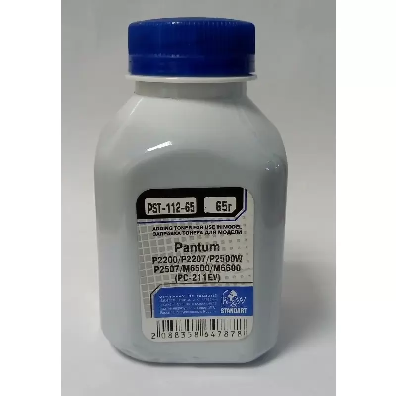 Тонер Pantum P2200/P2207/P2500W/P2507/M6500/M6600 (PC-211EV) (фл. 65г) Black&White Standart
