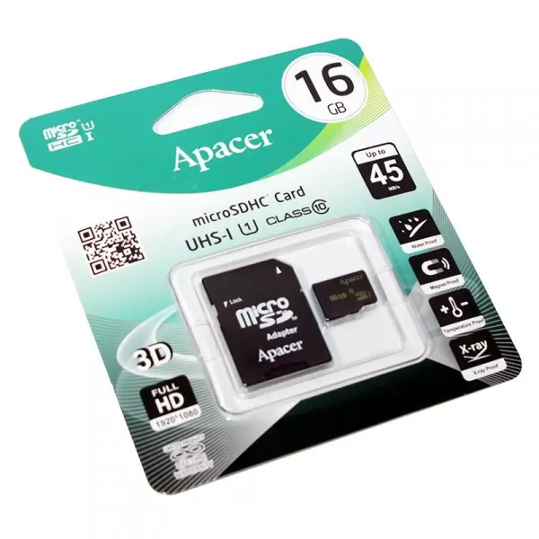 Карта памяти Apacer microSD 16GB High-Capacity (Class 10) UHS-1