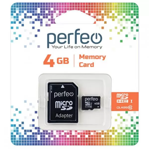 Карта памяти Perfeo microSD 4GB High-Capacity (Class 10)
