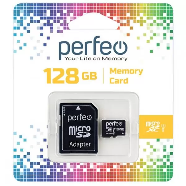 Карта памяти Perfeo microSDXC 128GB High-Capacity (Class 10) UHS-1