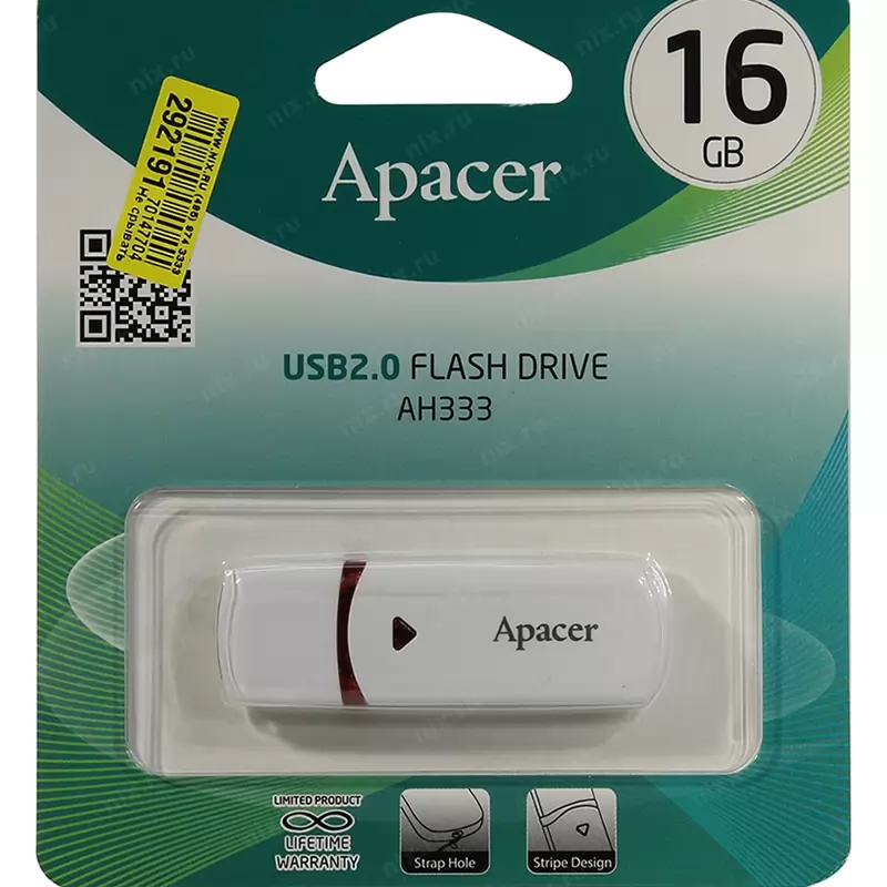 USB 2.0 Накопитель Apacer AH333 (16GB) White