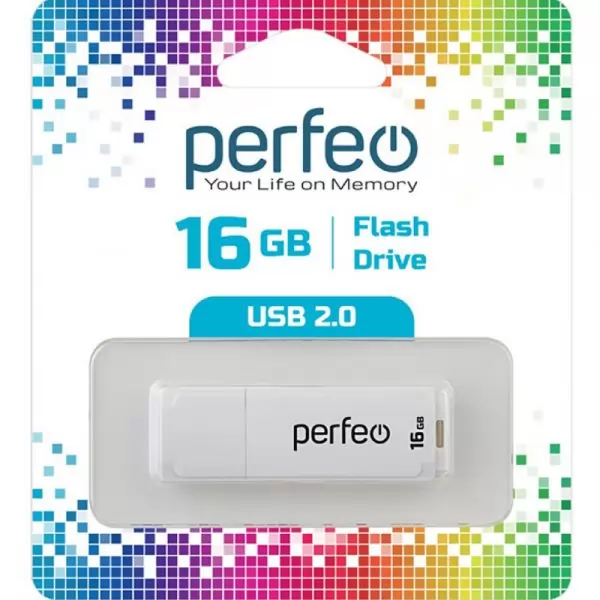 Накопитель Perfeo USB 2.0 16GB C04 White