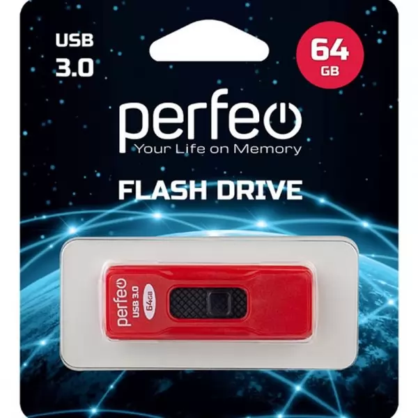Накопитель Perfeo USB 3.0 64GB S05 Red