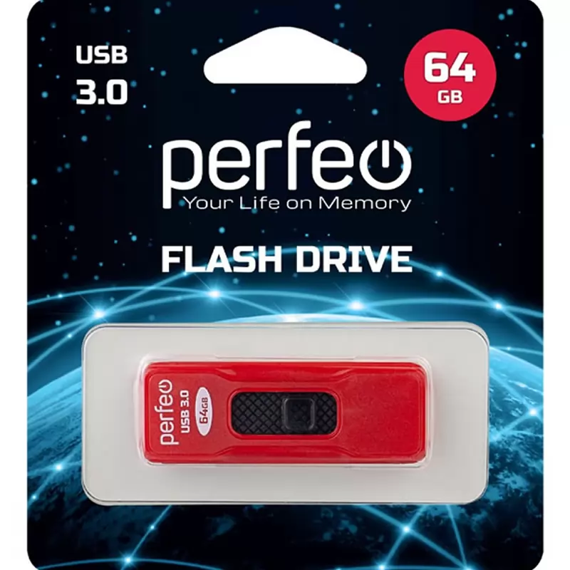 Накопитель Perfeo USB 3.0 64GB S05 Red