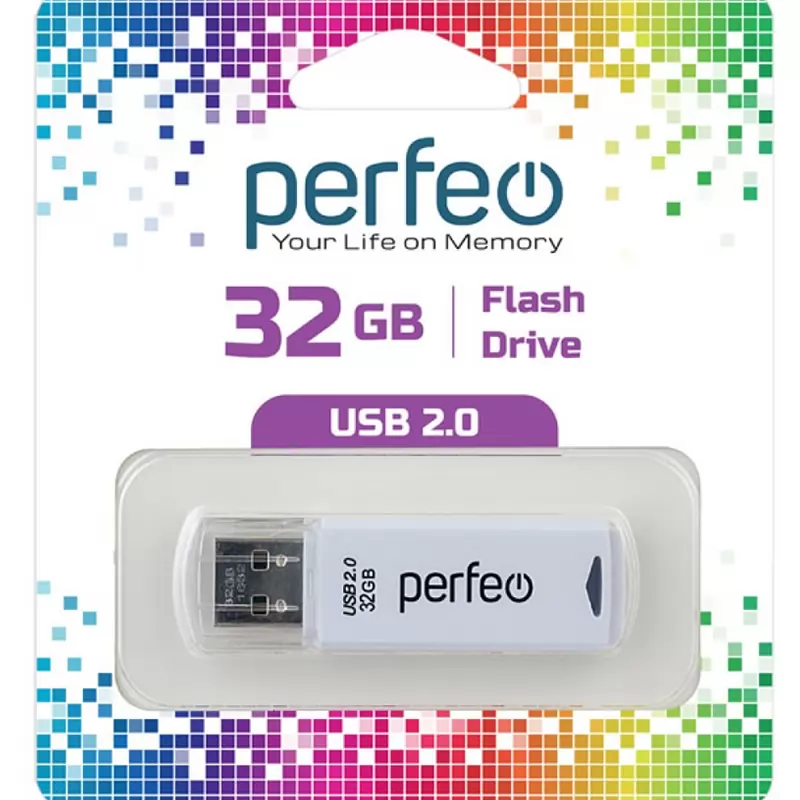 Флеш Накопитель (32GB) Perfeo C06 (USB 2.0) White Накопитель Perfeo USB 32GB C06 White