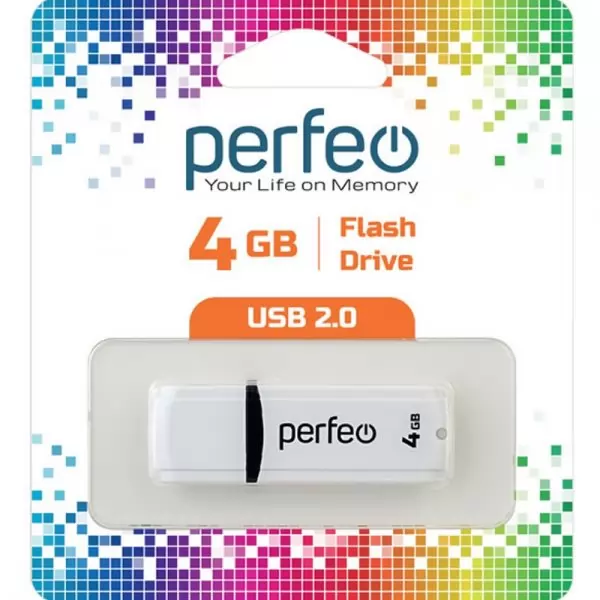 Накопитель Perfeo USB 4GB C02 White