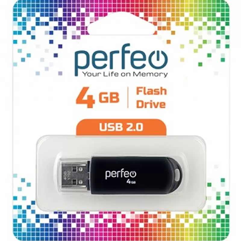 Флеш Накопитель (4GB) Perfeo C03 (USB 2.0) Black Накопитель Perfeo USB 4GB C03 Black