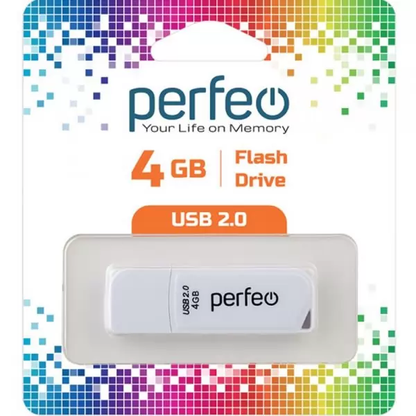 Накопитель Perfeo USB 4GB C10 White