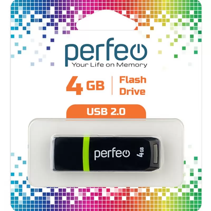 Флеш Накопитель (4GB) Perfeo C11 (USB 2.0) Black Накопитель Perfeo USB 4GB C11 Black