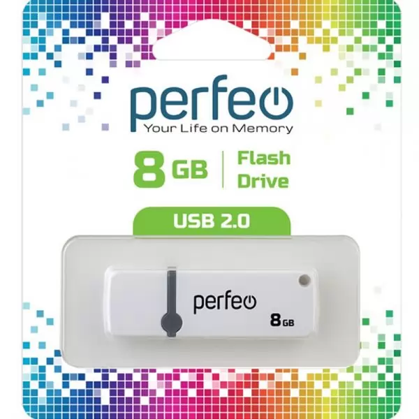 Накопитель Perfeo USB 8GB C07 White
