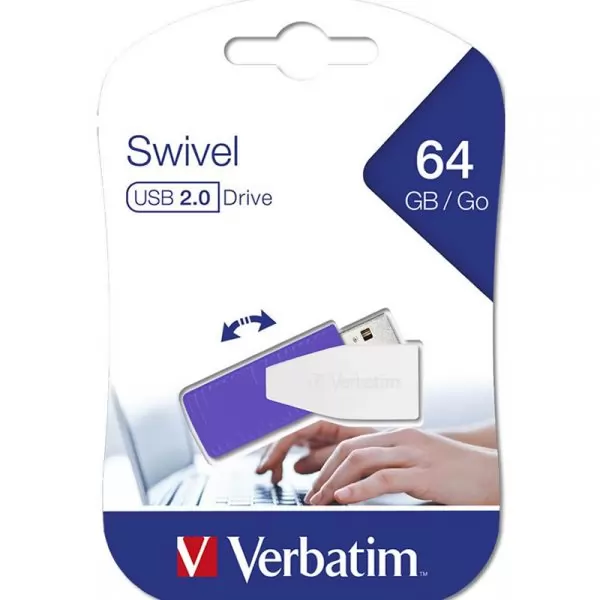 Накопитель Verbatim USB 64GB Swivel Violet