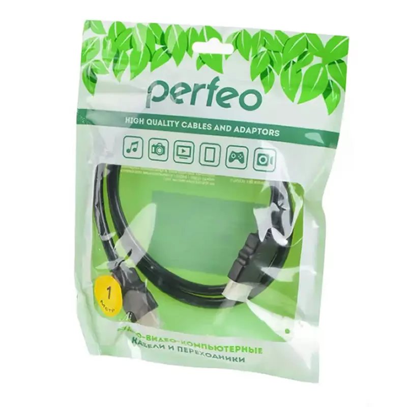 Кабель HDMI(m) - HDMI(m) PERFEO (ver.1.4) 1 м.