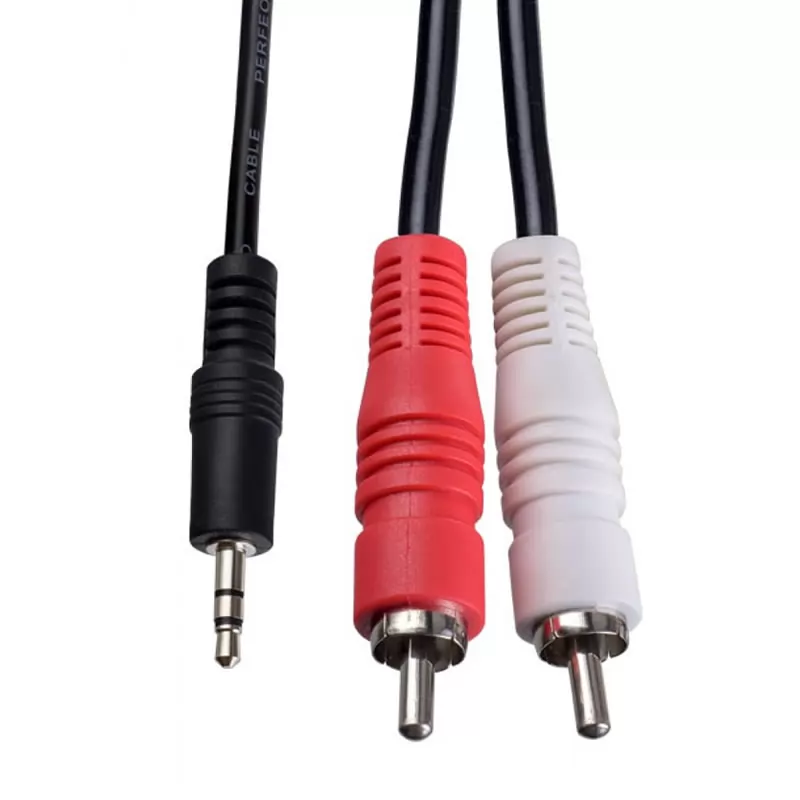 Аудиокабель соединительный Jack 3.5 мм  - 2xRCA PERFEO, 2 м.