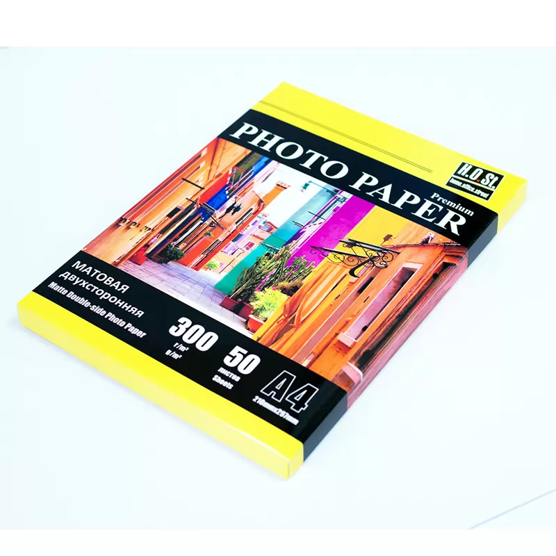 Фотобумага 300 г/м2 матовая двухсторонняя A4, 50 л. HOSt