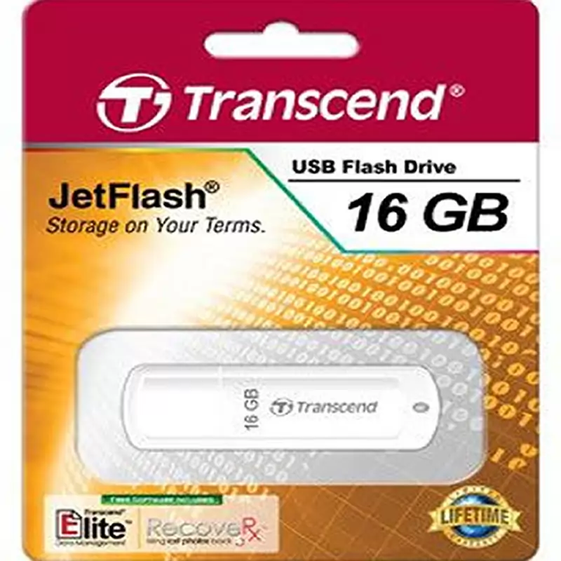 Флеш Накопитель (16GB) Transcend JetFlash 370 (USB 2.0) белый Накопитель Transcend USB 2.0 16GB JetFlash 370 белый