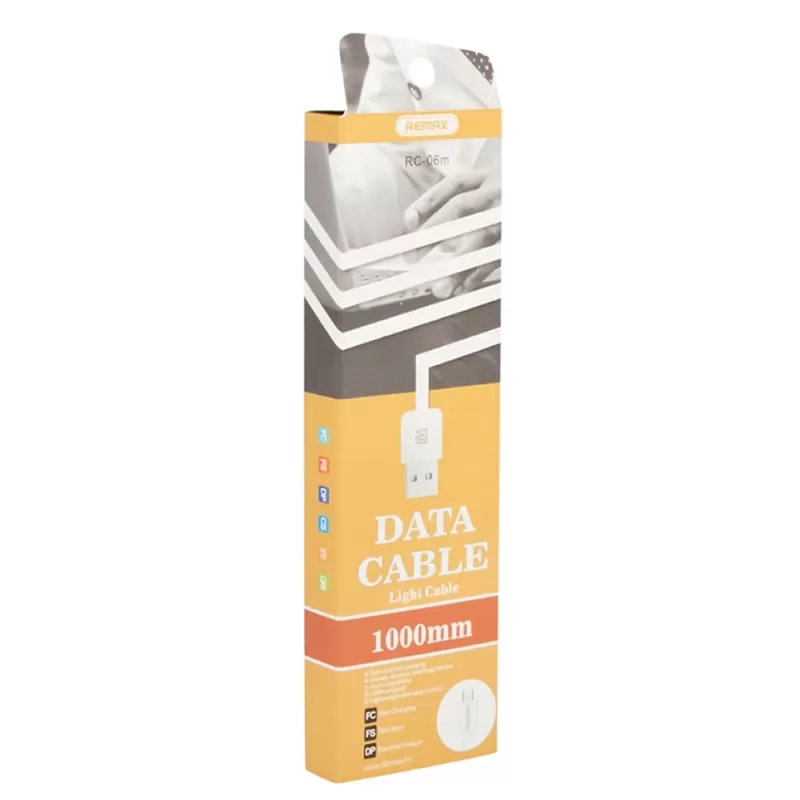 Кабель USB A(m)-->Micro B(m) REMAX Light RC-006m (white) L=1m