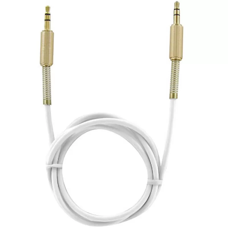 Аудиокабель соединительный Jack 3.5 - Jack 3.5 Spring (белый, техупаковка) 1m Аудиокабель соединительный Jack 3.5 - Jack 3.5 Spring (белый, техупаковка) 1m