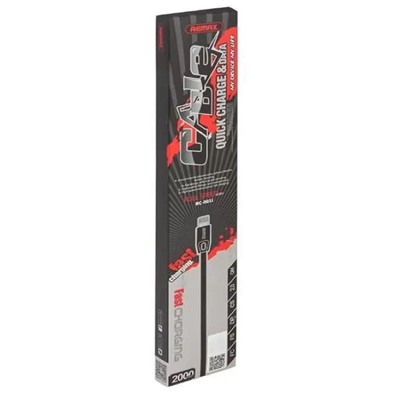 Кабель USB A(m)-->Lightning(m) REMAX Full Speed RC-001i (black) L=2m