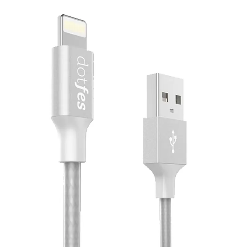 Кабель USB A(m)-->Lightning(m) Dotfes A03F (gray) L=1m MFI