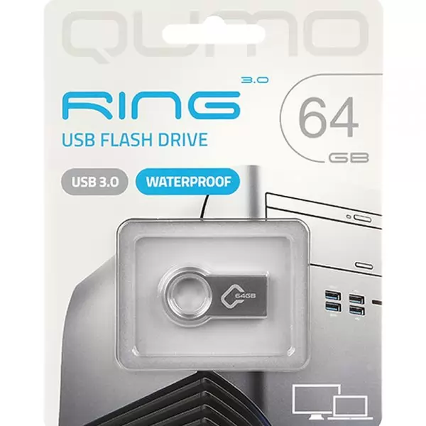 Накопитель QUMO 64GB USB 3.0  Ring