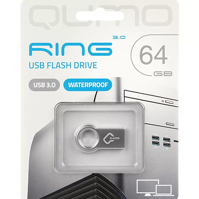 Накопитель QUMO 64GB USB 3.0  Ring