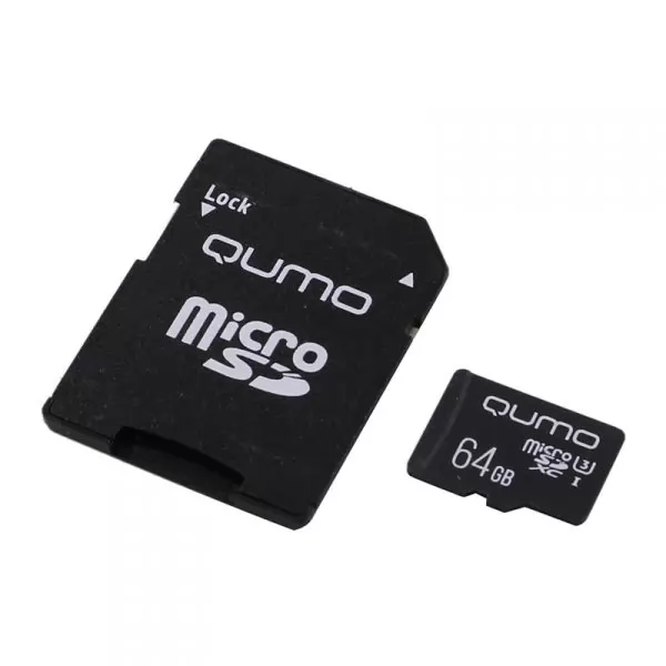 Карта памяти QUMO MicroSDXC 64GB (90/45 МБ/с UHS-I U3, Pro seria)