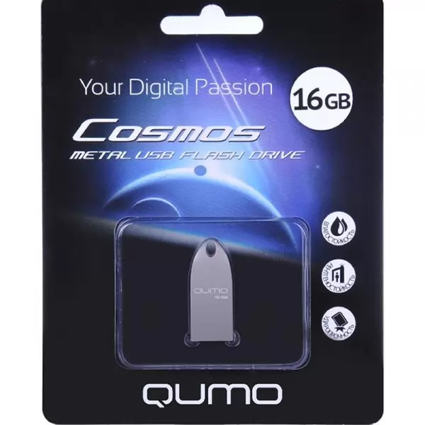 Накопитель QUMO 16GB USB 2.0 Cosmos Silver