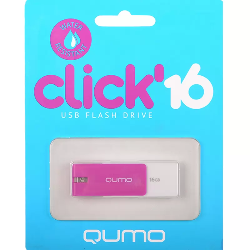 Флеш Накопитель (16GB) QUMO Click (USB 2.0) Violet Накопитель QUMO 16GB USB 2.0 Click Violet
