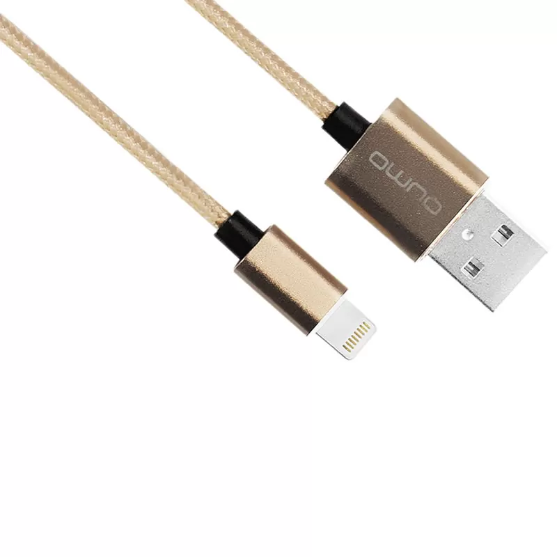 Кабель USB A(m)-->Lightning(m) QUMO C48, (MFI, 8 pin), (L=1m)