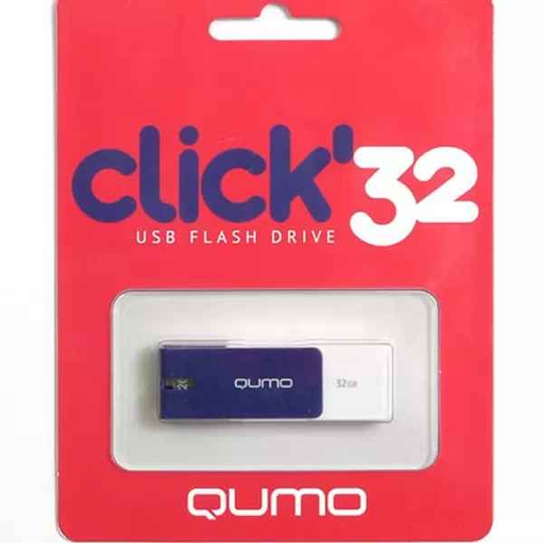 Накопитель QUMO 32GB USB 2.0 Click Sapphire