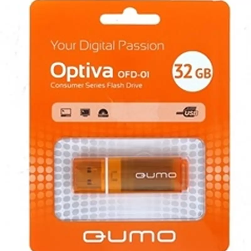 Флеш Накопитель (32GB) QUMO Optiva 01 (USB 2.0) Orange Накопитель QUMO 32GB USB 2.0 Optiva 01 Orange