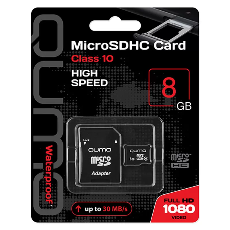 Карта памяти QUMO MicroSDHC 8GB (Сlass 10)