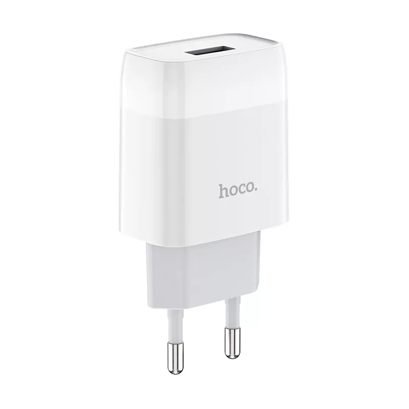 Зарядка сетевая Hoco C72A (кабель Type-C 1m/1хUSB/Выход: 10.5W) белая Зарядка сетевая Hoco C72A (1USB, 2.4A) белая