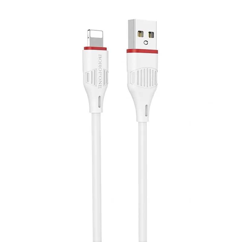 Кабель USB A(m)-->Lightning(m) Borofone BX17 (белый) L=1m