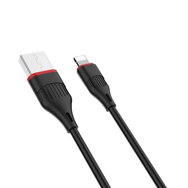 Кабель USB A(m)-->Lightning(m) Borofone BX17 (черный) L=1m
