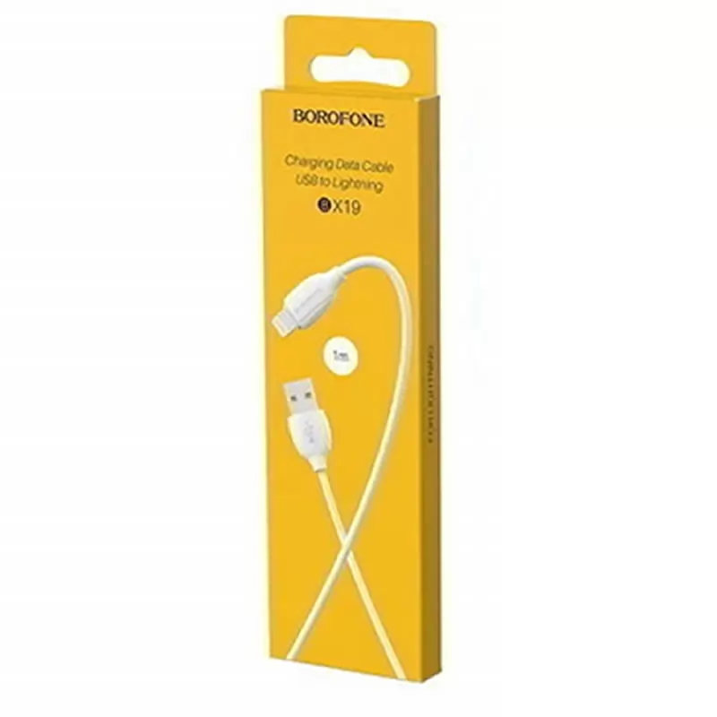 Кабель USB A(m)-->Lightning(m) Borofone BX19 (белый) L=1m Кабель USB A(m)-->Lightning(m) Borofone BX19 (белый) L=1m