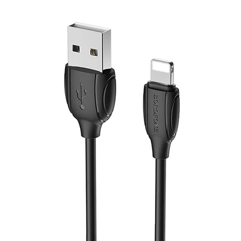 Кабель USB A(m)-->Lightning(m) Borofone BX19 (черный) L=1m