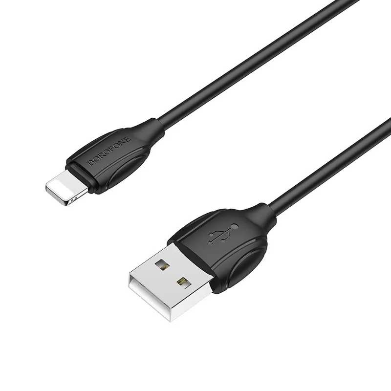 Кабель USB A(m)-->Lightning(m) Borofone BX19 (черный) L=1m Кабель USB A(m)-->Lightning(m) Borofone BX19 (черный) L=1m