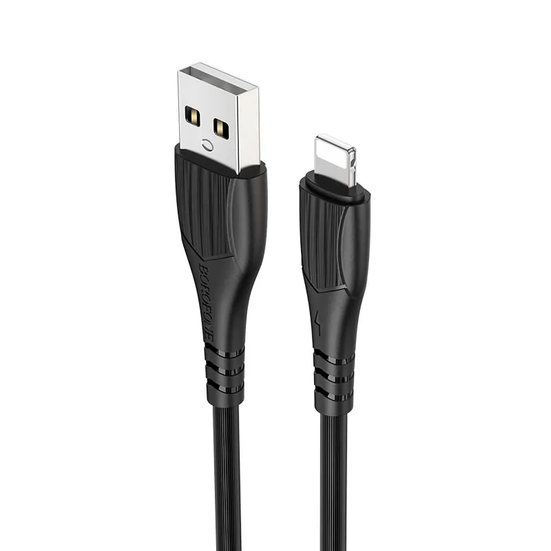 Кабель USB A(m)-->Lightning(m) Borofone BX37 (черный) L=1m