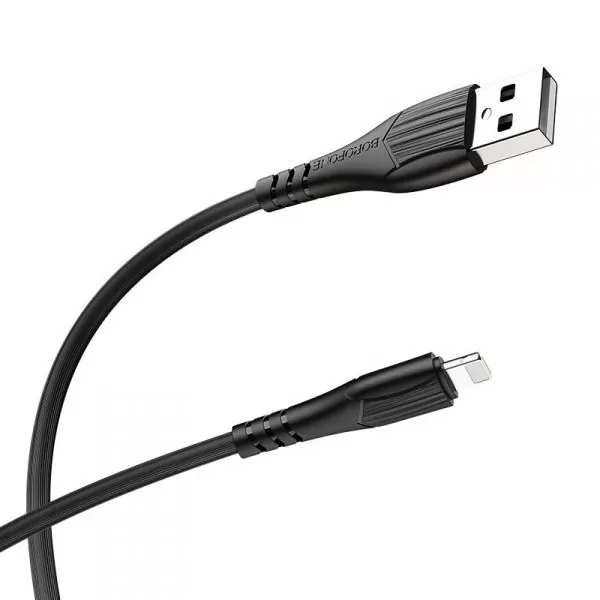 Кабель USB A(m)-->Lightning(m) Borofone BX37 (черный) L=1m