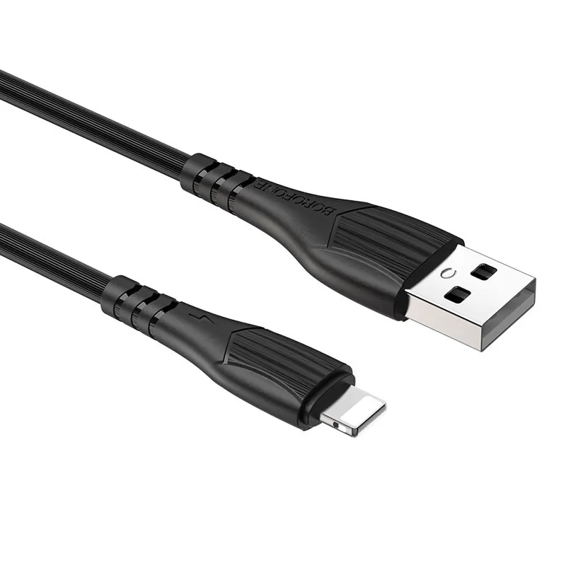 Кабель USB A(m)-->Lightning(m) Borofone BX37 (черный) L=1m