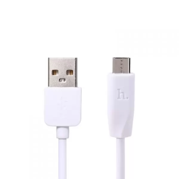 Кабель USB A(m)-->Micro B(m) Hoco X1 Rapid (белый) L=1m