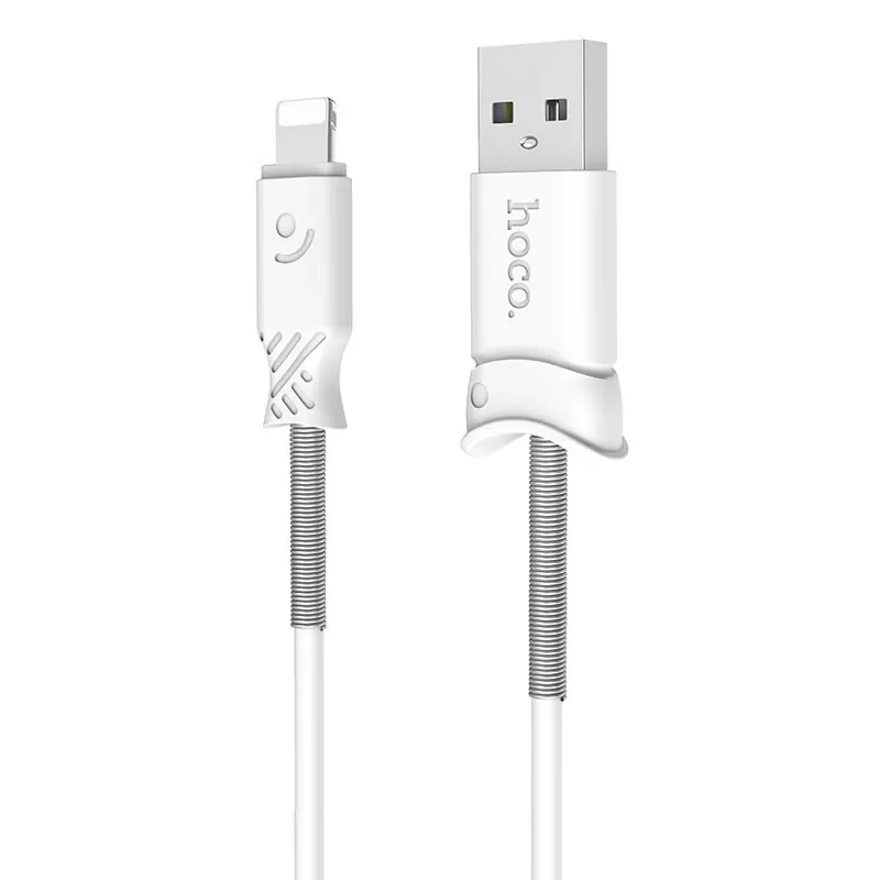 Кабель USB A(m)-->Lightning(m) Hoco X24 Pisces (белый) L=1m
