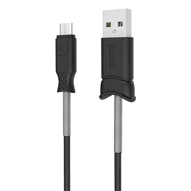 Кабель USB A(m)-->Lightning(m) Hoco X24 Pisces (черный) L=1m