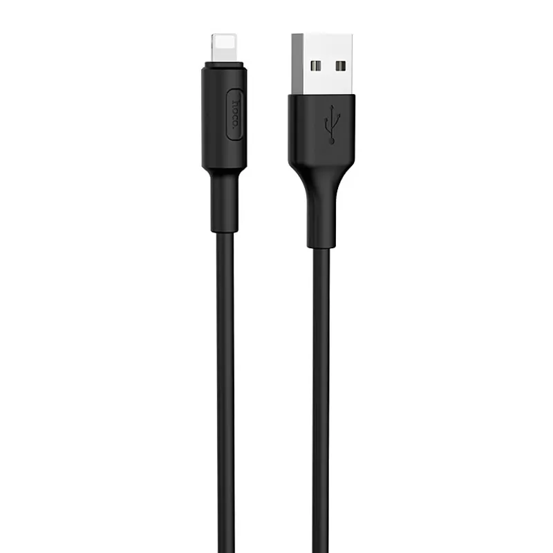 Кабель USB A(m)-->Lightning(m) Hoco X25 Soarer (черный) L=1m