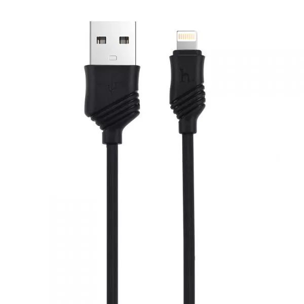 Кабель USB A(m)-->Lightning(m) Hoco X6 Khaki (черный) L=1m