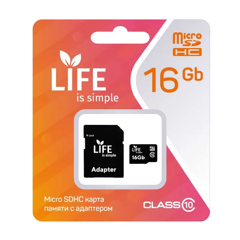 Карта памяти LIFE MicroSDHC 16GB (Сlass 10)