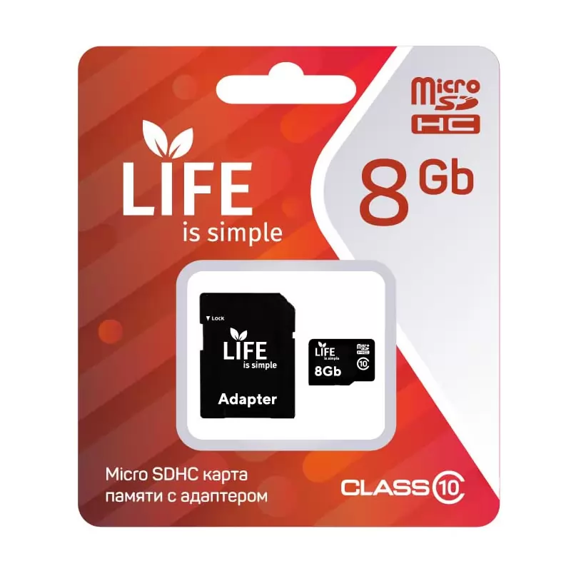 Карта памяти LIFE MicroSDHC 8GB (class 10)