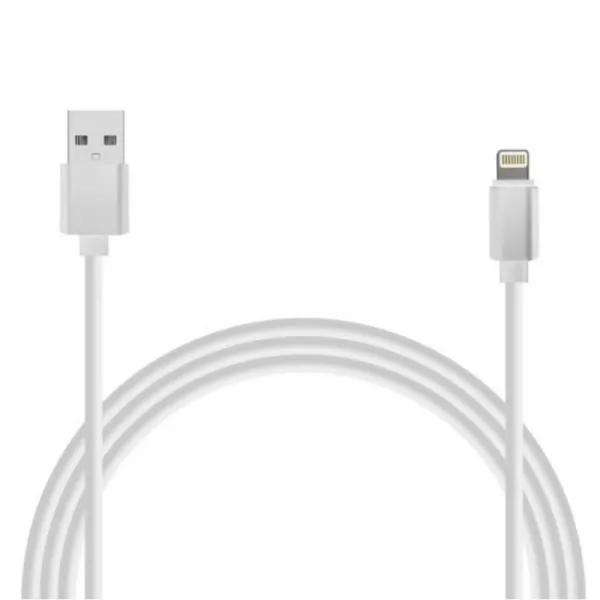 Кабель USB A(m)-->Lightning(m) Jet.A JA-DC11 (PVC, белый, 8pin) L=1m