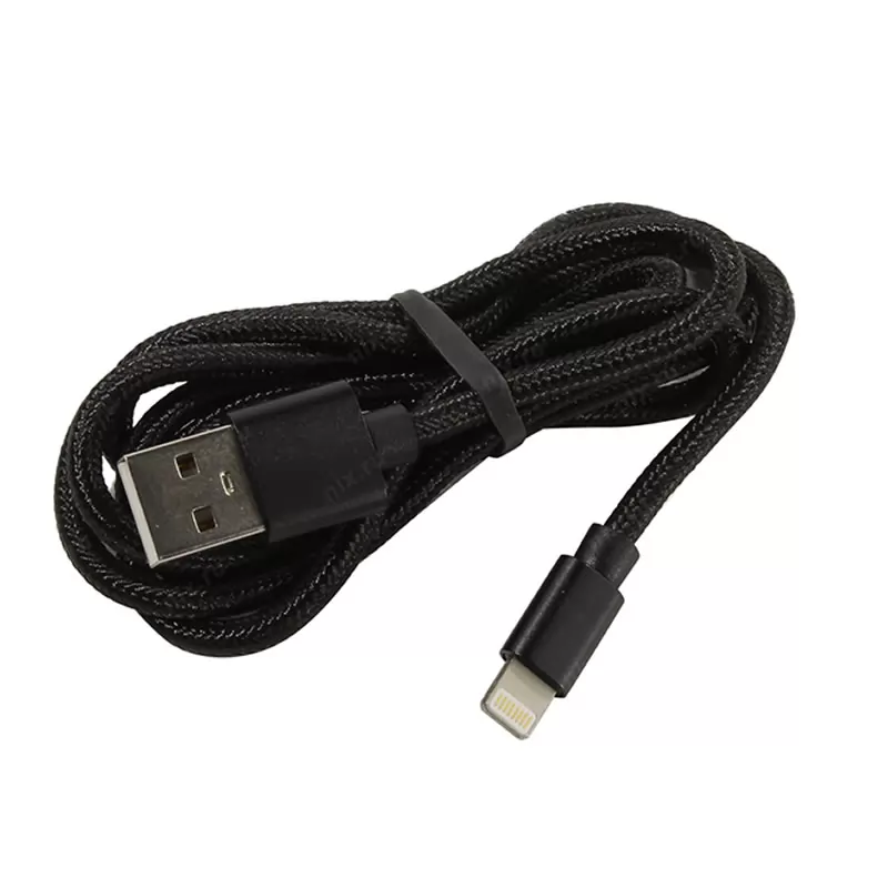 Кабель USB A(m)-->Lightning(m) Jet.A JA-DC44 (черный, в оплетке, 8pin) L=2m Кабель USB A(m)-->Lightning(m) Jet.A JA-DC44 (черный, в оплетке, 8pin) L=2m